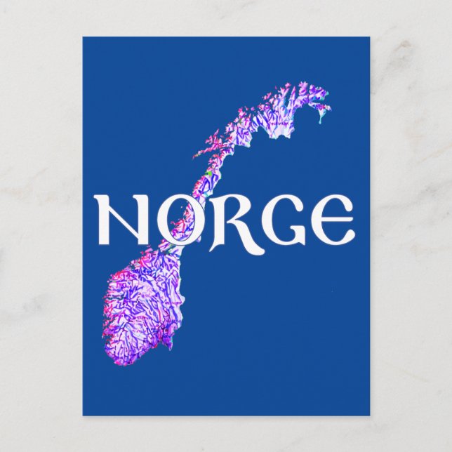 Norwegen Postkarte (Vorderseite)