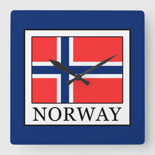 Norwegen Quadratische Wanduhr (Vorderseite)