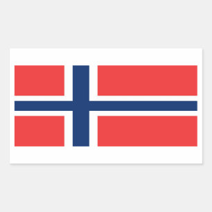 NORWEGEN RECHTECKIGER AUFKLEBER