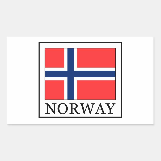 Norwegen Rechteckiger Aufkleber (Vorderseite)