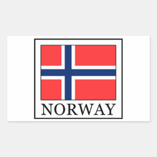 Norwegen Rechteckiger Aufkleber