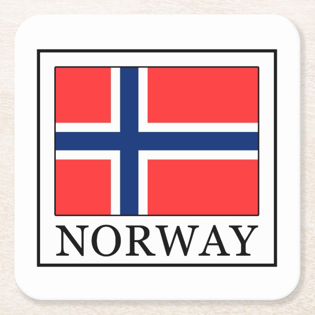 Norwegen Rechteckiger Pappuntersetzer (Vorderseite)
