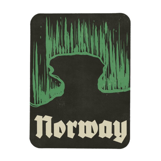 Norwegen Reise Skiposter Magnet (Vertikal)