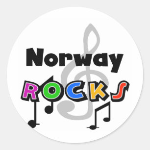 Norwegen Rocks Runder Aufkleber