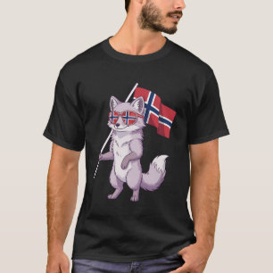 Norwegen Roots Norwegen Norwegische Flagge 5 T-Shirt