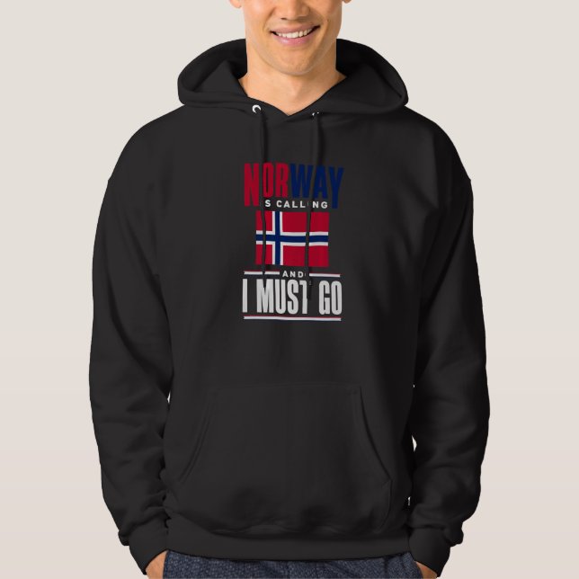 Norwegen ruft an und ich muss Norwegen gehen N Hoodie (Vorderseite)