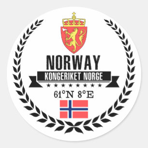 Norwegen Runder Aufkleber