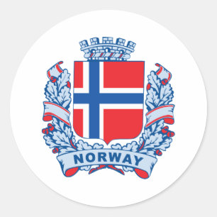 Norwegen Runder Aufkleber
