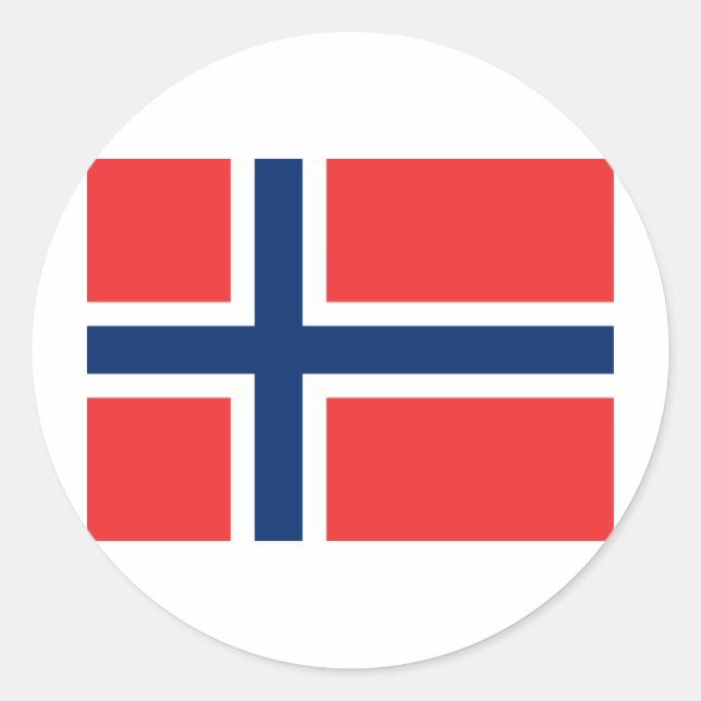 Norwegen Runder Aufkleber (Vorderseite)