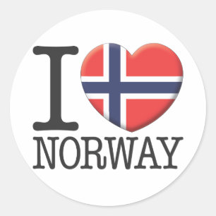 Norwegen Runder Aufkleber