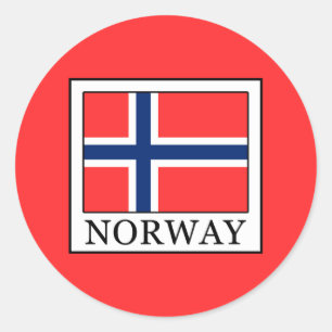 Norwegen Runder Aufkleber