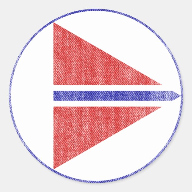 NORWEGEN RUNDER AUFKLEBER (Vorderseite)