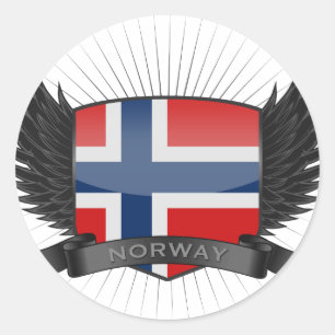 NORWEGEN RUNDER AUFKLEBER
