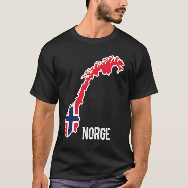 Norwegen - Skandinavien - Norwegische Flagge Europ T-Shirt (Vorderseite)