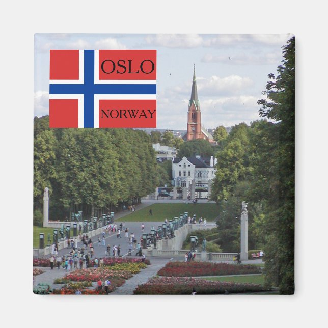 Norwegen Skandinavien Oslo Vigeland reisen Souveni Magnet (Vorne)