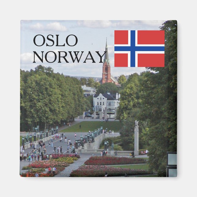 Norwegen Skandinavien Oslo Vigeland reisen Souveni Magnet (Vorne)
