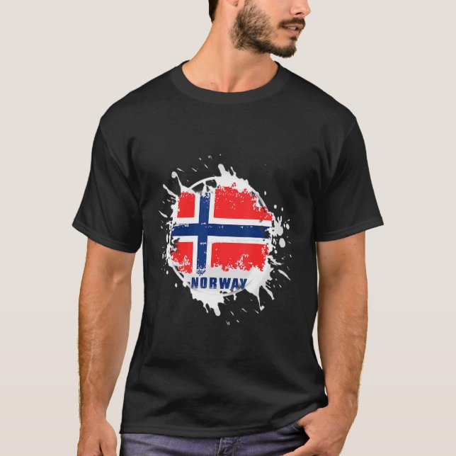 Norwegen Splash T-Shirt (Vorderseite)