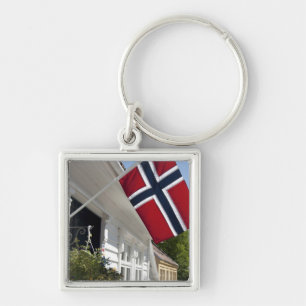 Norwegen, Stavanger. Historische Innenstadtansicht Schlüsselanhänger