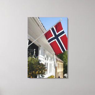 Norwegen, Stavanger. Historische Sicht auf die Inn Leinwanddruck