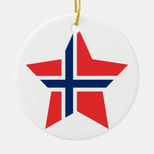 Norwegen-Stern Keramik Ornament
