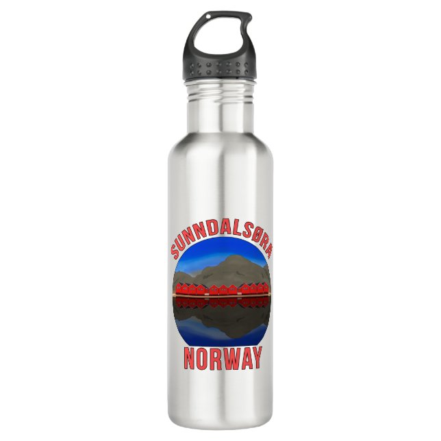 Norwegen Sunndalsøra Travel Norwegisch Edelstahlflasche (Vorderseite)