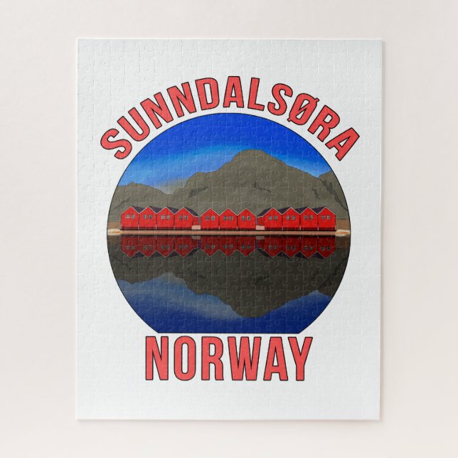 Norwegen Sunndalsøra Travel Norwegisch Puzzle (Vertikal)