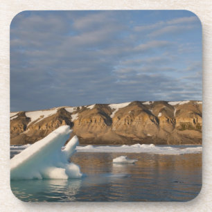 Norwegen, Svalbard, Insel Spitsbergen, Sonnenunter Getränkeuntersetzer