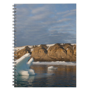 Norwegen, Svalbard, Spitsbergen-Insel, Sonnenunter Notizblock