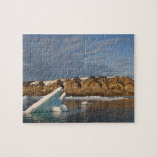 Norwegen, Svalbard, Spitsbergen-Insel, Sonnenunter Puzzle
