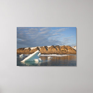 Norwegen, Svalbard, Spitsbergen Island, Setting Leinwanddruck