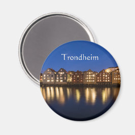 Norwegen Trondheim in der Nacht Magnet