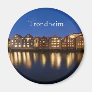 Norwegen Trondheim in der Nacht Magnet