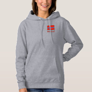 Norwegen und norwegische Flagge Hoodie