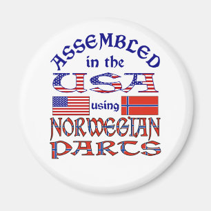 Norwegen und norwegische Flagge Magnet