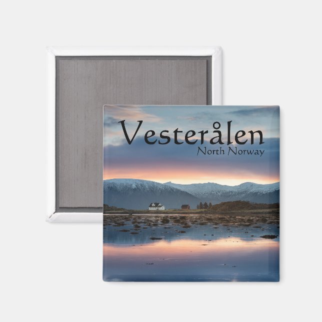 Norwegen Vesteralen Souvenir Magnet (Vorderseite/Rückseite)