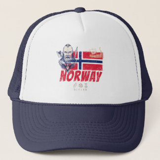 Norwegen: Viking Vintage Flagge und SchiffsSouveni Truckerkappe
