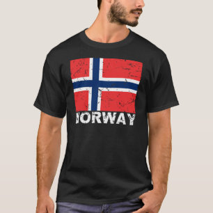 Norwegen Vintage-Flagge T-Shirt