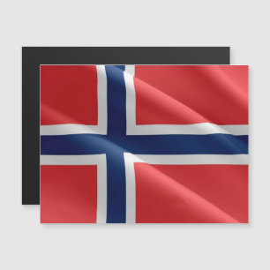 Norwegen - Waving Flag - Magnetkarte