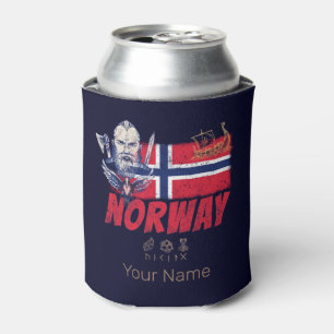 Norwegen Wikinger Vintage Flagge und Schiff Souven Dosenkühler