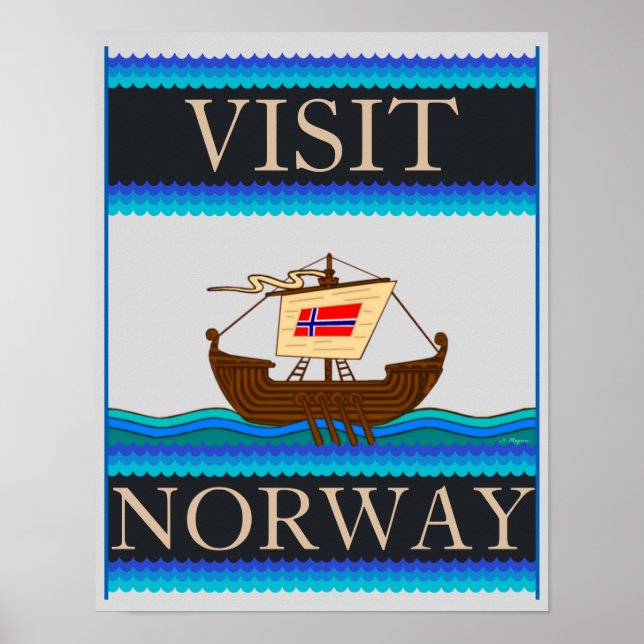 Norwegen Zuhause/ Office Decor (12.5"x16") Poster (Vorne)