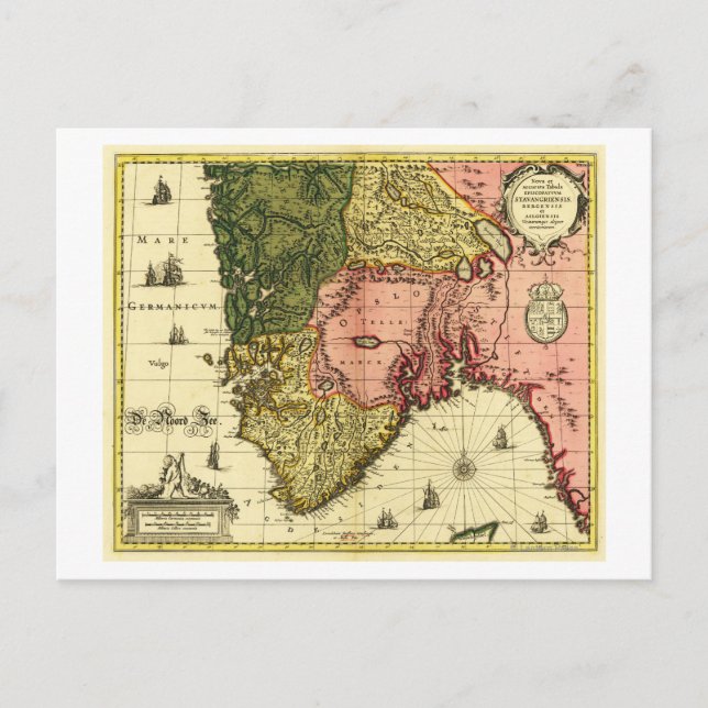 NorwegenPanoramakarte Norwegen Postkarte (Vorderseite)