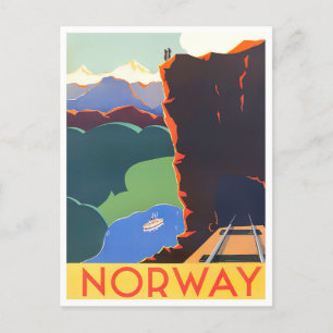 Norwegens Vintage-Reisepostkarte Postkarte