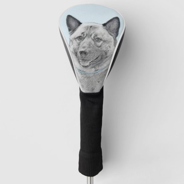 Norweger Elkhound Malerei - ursprüngliche Golf Headcover (Vorderseite)