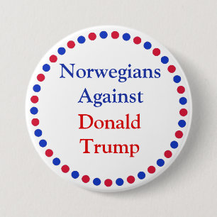 Norweger gegen Donald- Trumpknopf Button