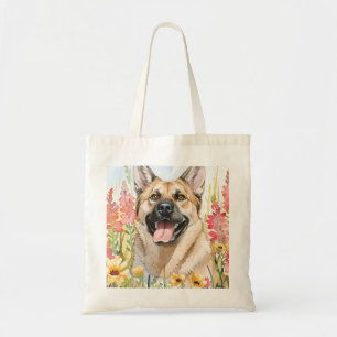 Norwegian Elkhound Wasserfarben-Tasche Tragetasche