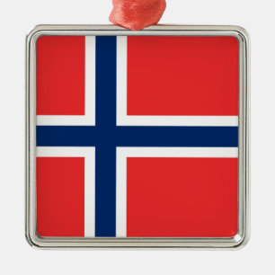 Norwegian Flag (Norway) Ceramic Ornament Aus Metall