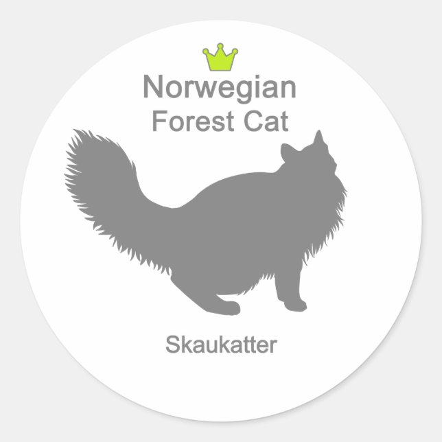 Norwegian Forest Cat g5 Runder Aufkleber (Vorderseite)