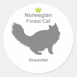 Norwegian Forest Cat g5 Runder Aufkleber
