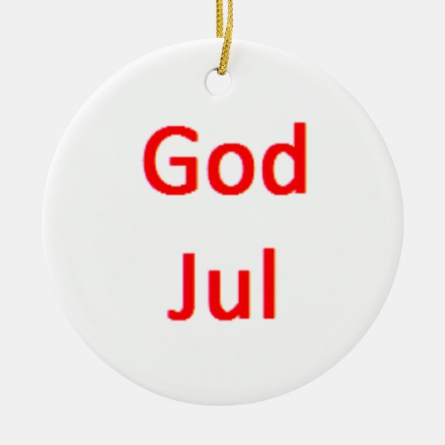 norwegian god jul keramik ornament (Vorne)