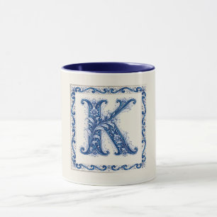 Norwegian Heritage K Monogramm - Blau Tasse